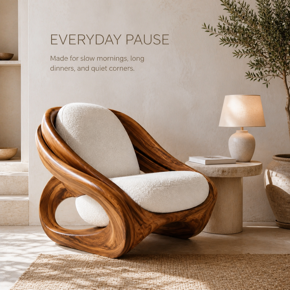 Liora Warm Natural Wood Accent Chair - Design 059 - product image 07