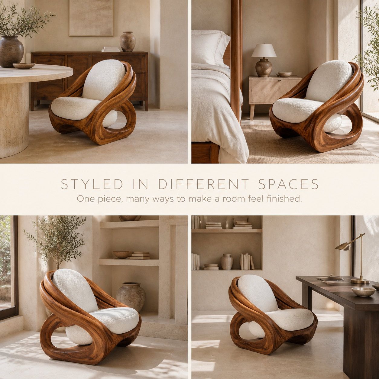 Liora Warm Natural Wood Accent Chair - Design 059 - product image 10