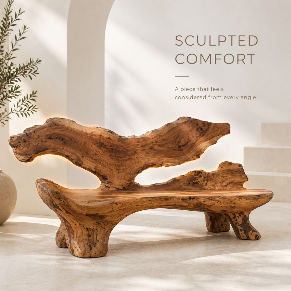 Soren Rounded Natural Wood Lounge Chair - Design 060 - product image 03
