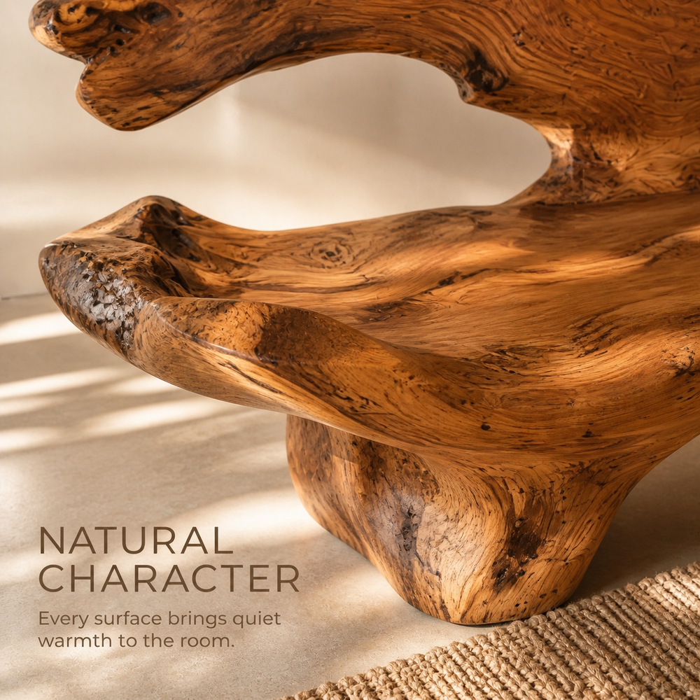 Soren Rounded Natural Wood Lounge Chair - Design 060 - product image 05