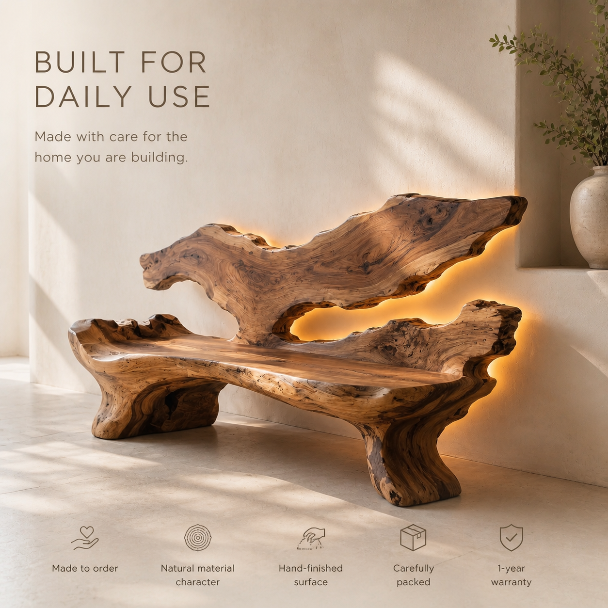 Soren Rounded Natural Wood Lounge Chair - Design 060 - product image 09