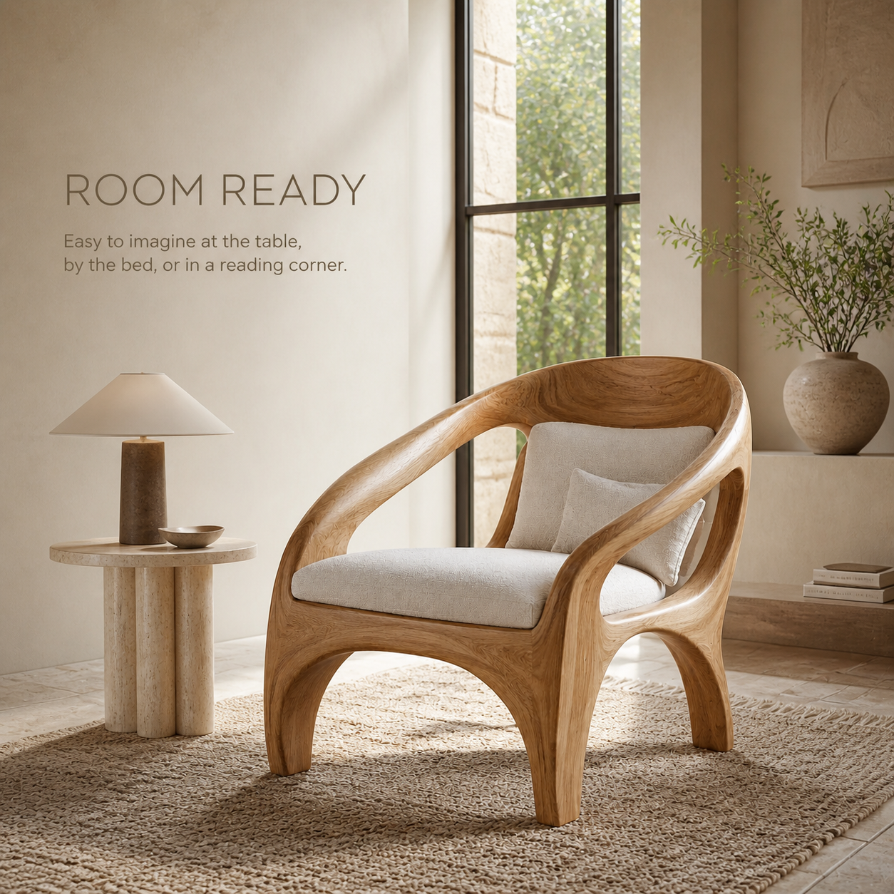Elara Gallery Natural Wood Accent Chair - Design 061 - product image 04
