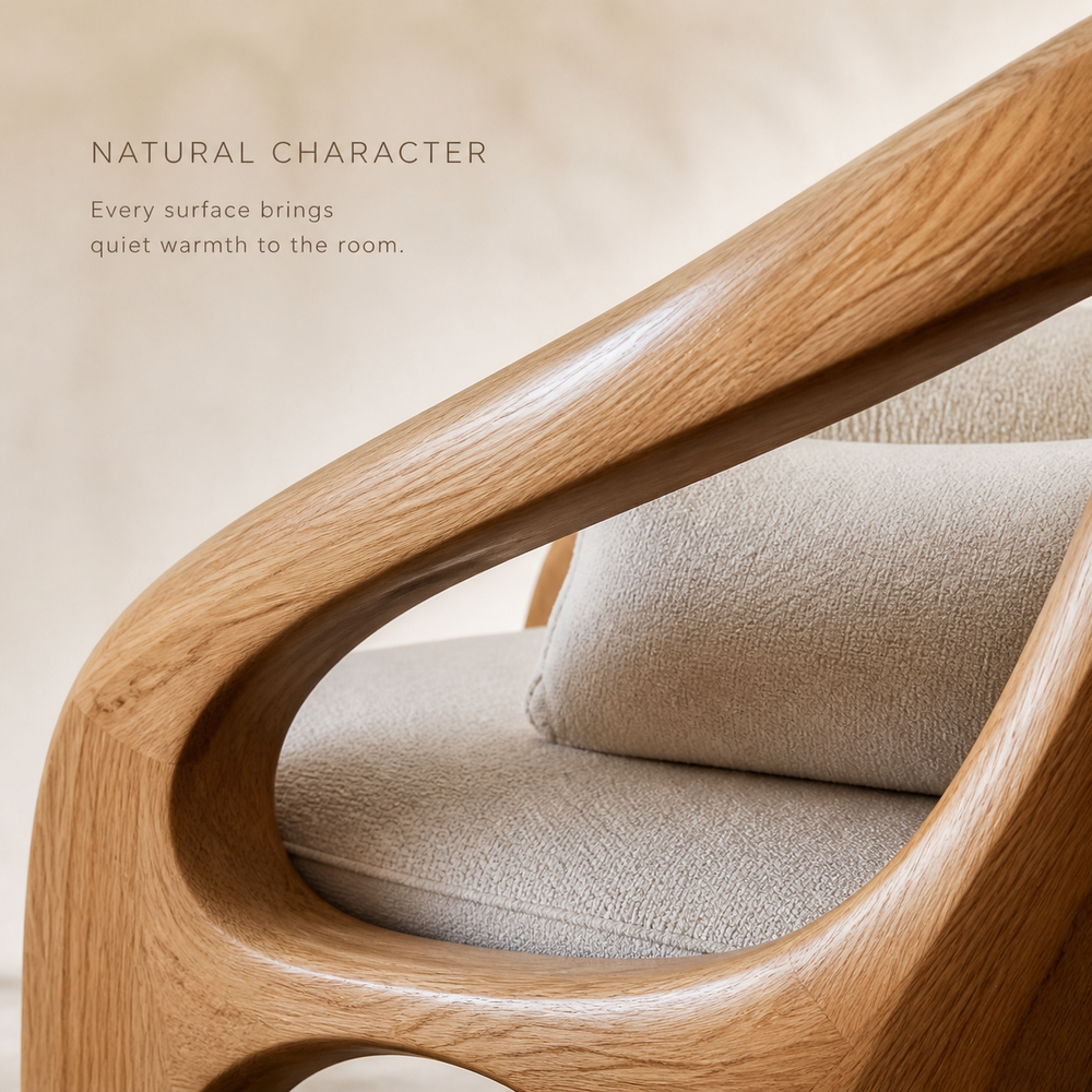 Elara Gallery Natural Wood Accent Chair - Design 061 - product image 05