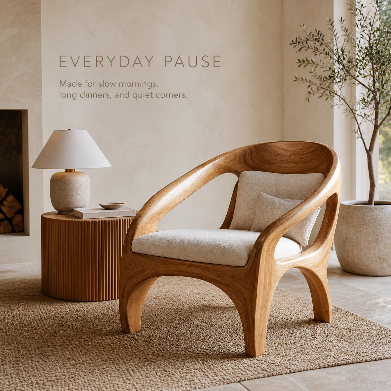 Elara Gallery Natural Wood Accent Chair - Design 061 - product image 07
