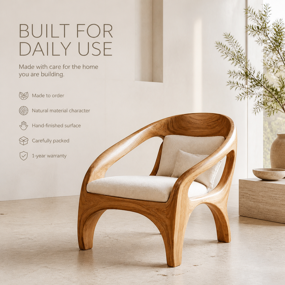 Elara Gallery Natural Wood Accent Chair - Design 061 - product image 09