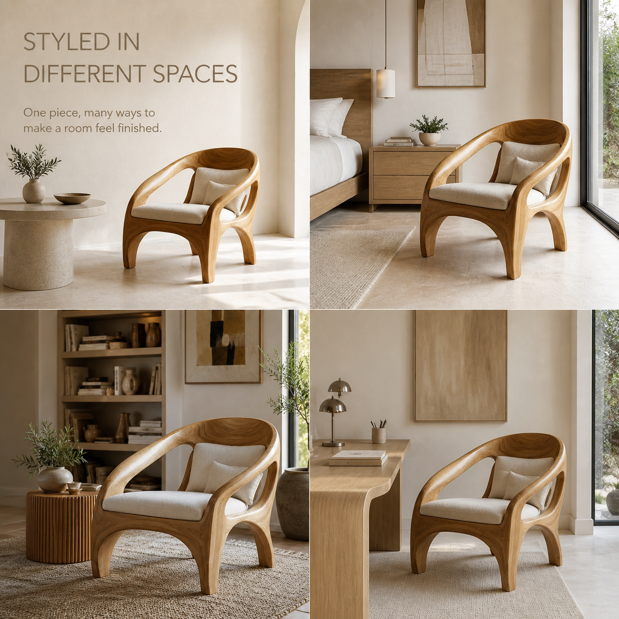 Elara Gallery Natural Wood Accent Chair - Design 061 - product image 10