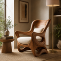Veyra Soft Curve Natural Wood Chair - Design 062 - main view
