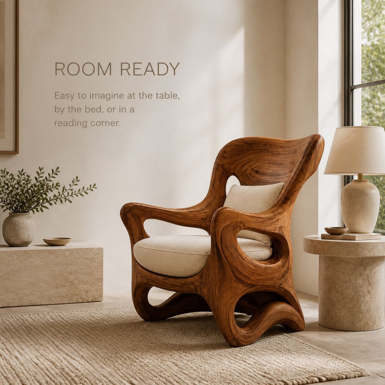 Veyra Soft Curve Natural Wood Chair - Design 062 - product image 04