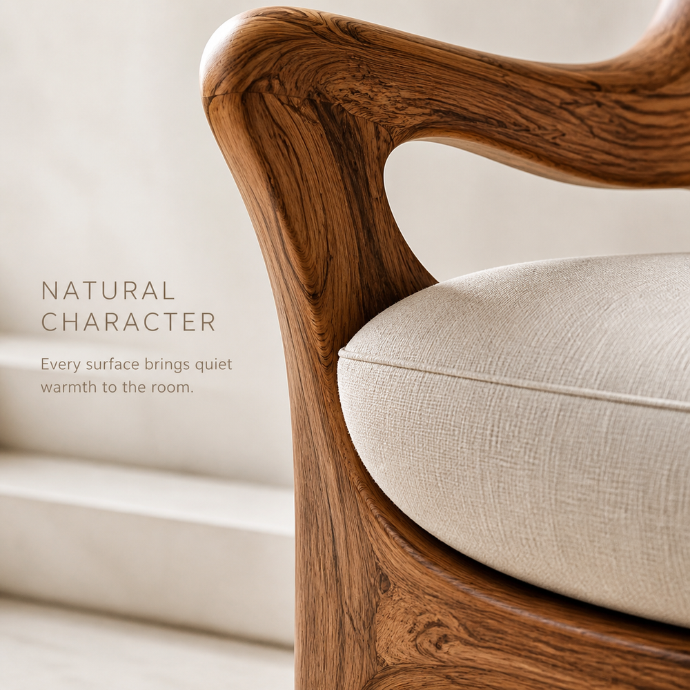 Veyra Soft Curve Natural Wood Chair - Design 062 - product image 05