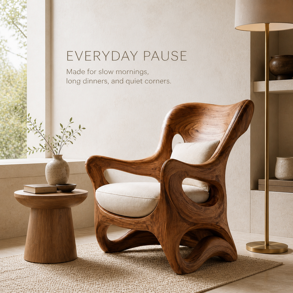 Veyra Soft Curve Natural Wood Chair - Design 062 - product image 07