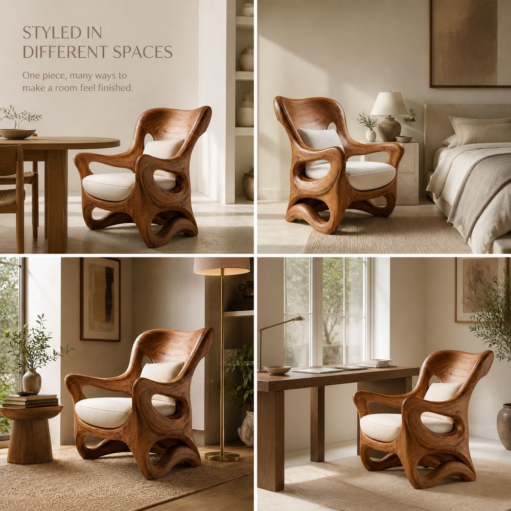 Veyra Soft Curve Natural Wood Chair - Design 062 - product image 10