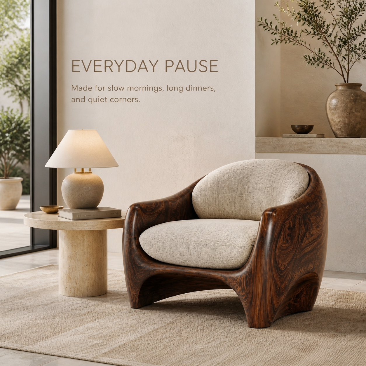 Calder Organic Modern Natural Wood Chair - Design 063 - product image 07