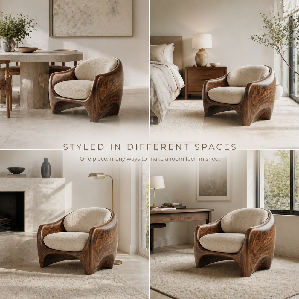 Calder Organic Modern Natural Wood Chair - Design 063 - product image 10