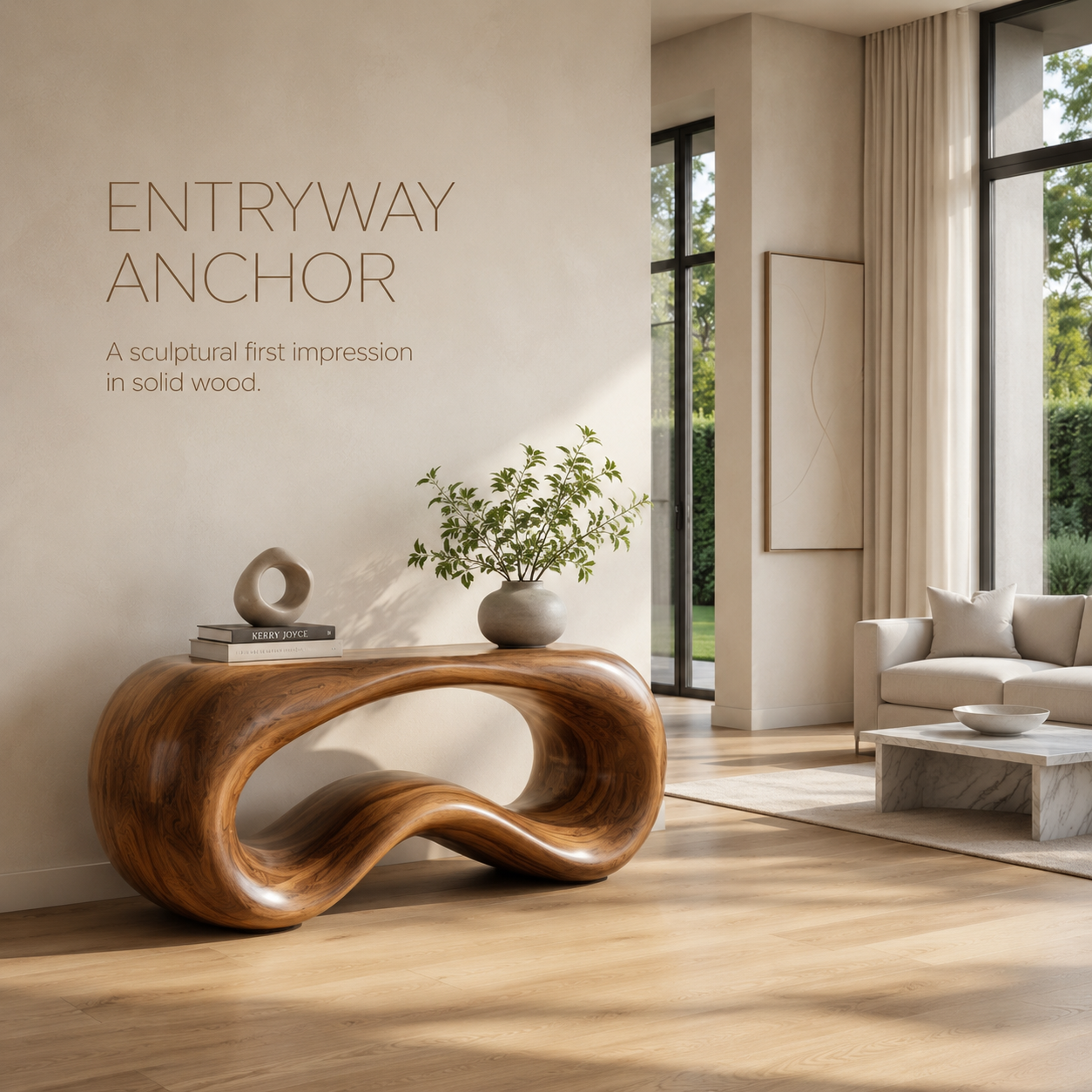 Solenne Rounded Console Table - product detail 1