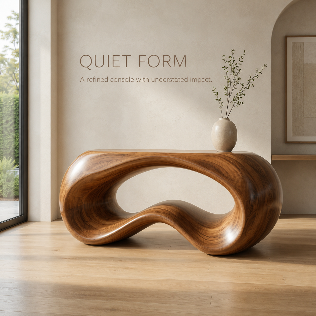 Solenne Rounded Console Table - product detail 2