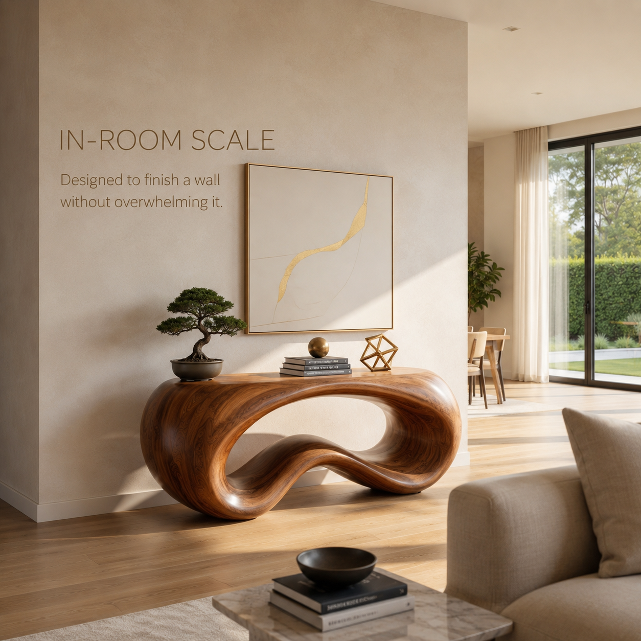Solenne Rounded Console Table - product detail 3