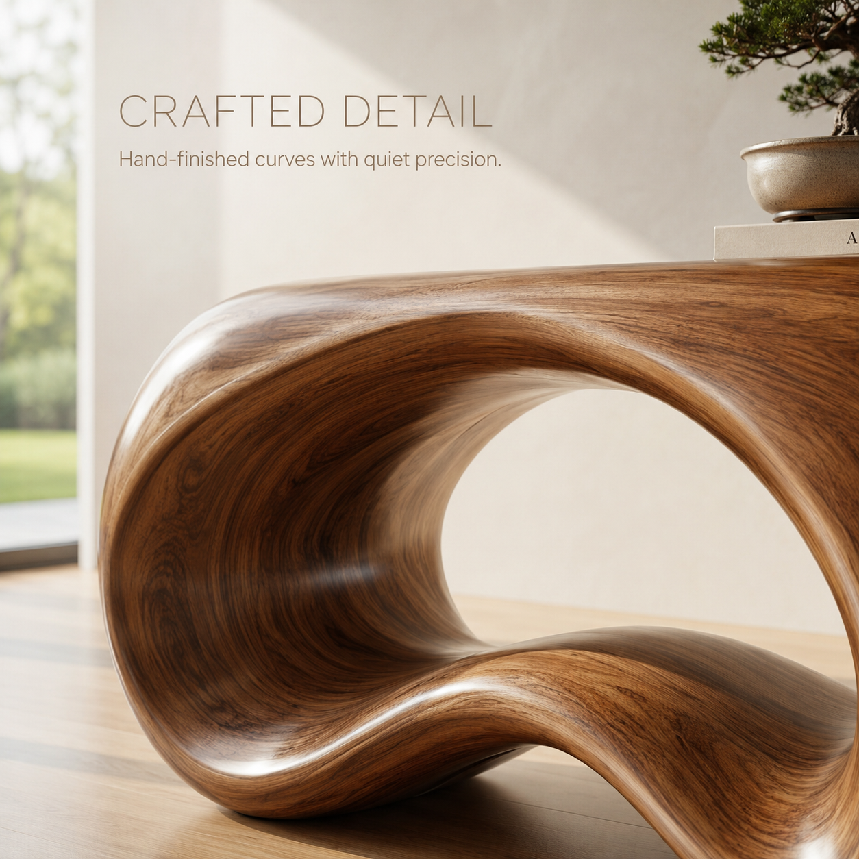 Solenne Rounded Console Table - product detail 5