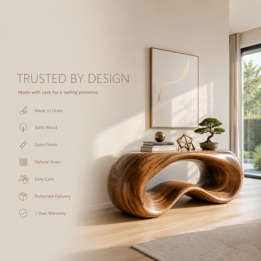 Solenne Rounded Console Table - product detail 9