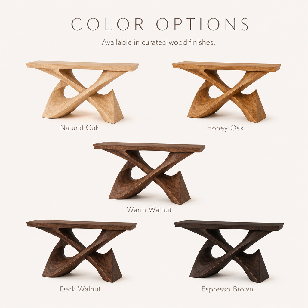 Maren Organic Wood Console Table - Color Options