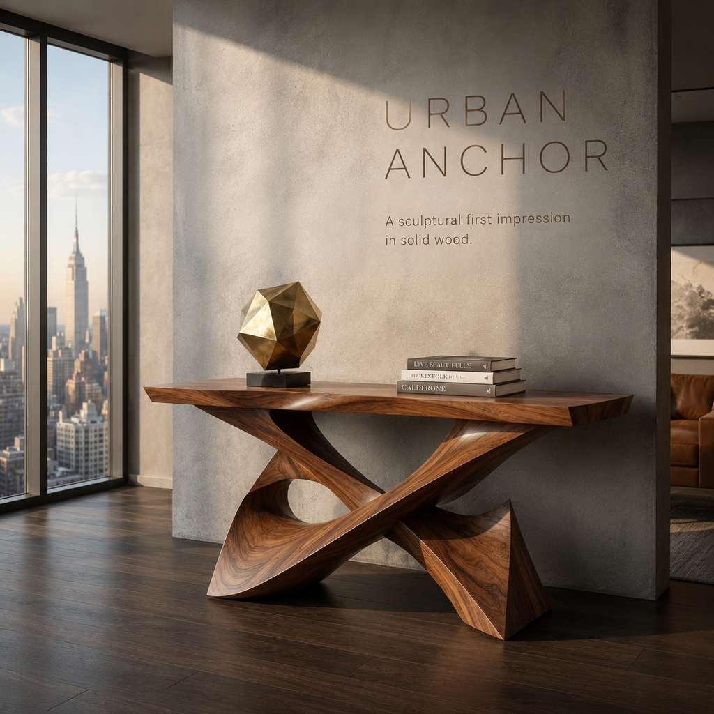 Maren Organic Wood Console Table - product detail 1