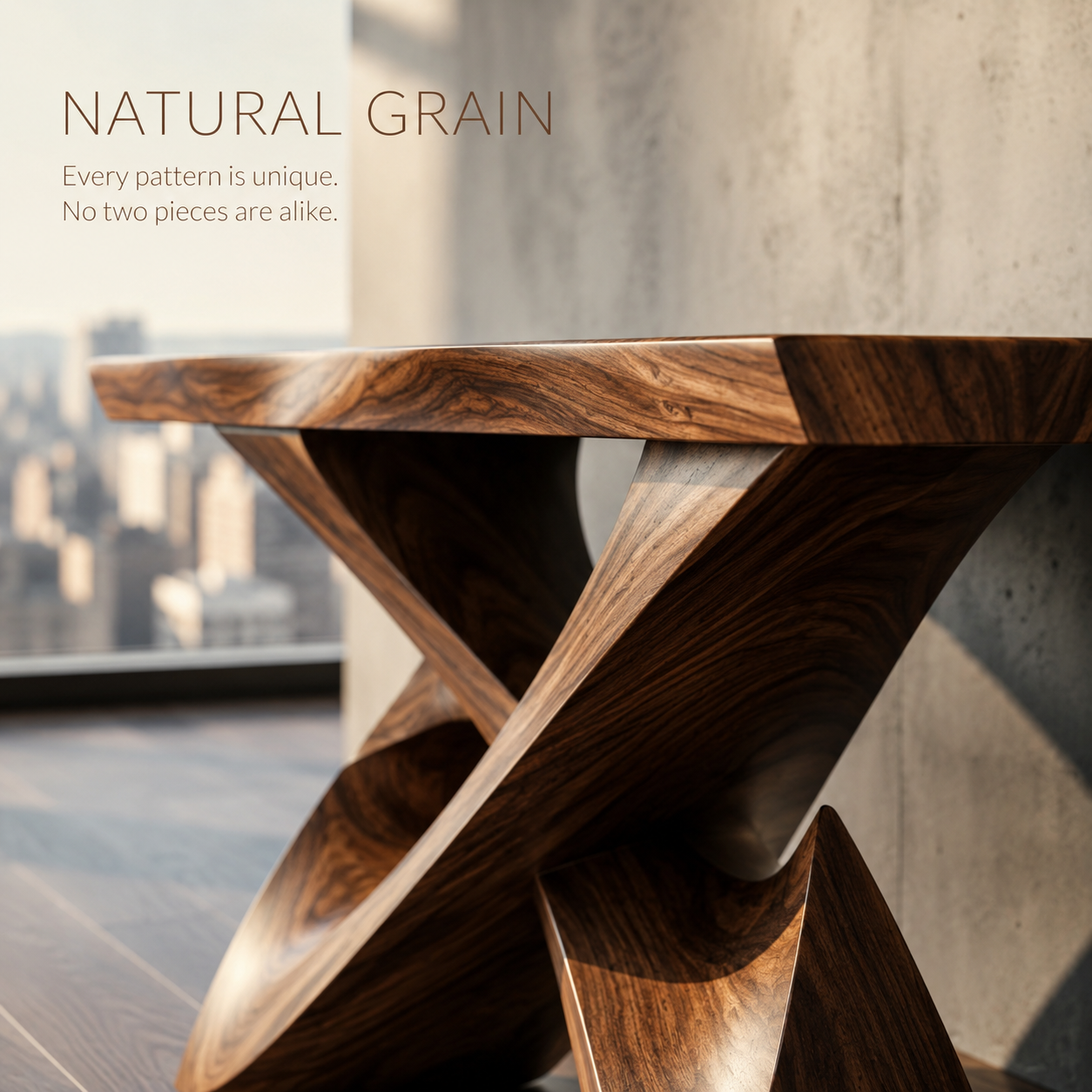Maren Organic Wood Console Table - product detail 4