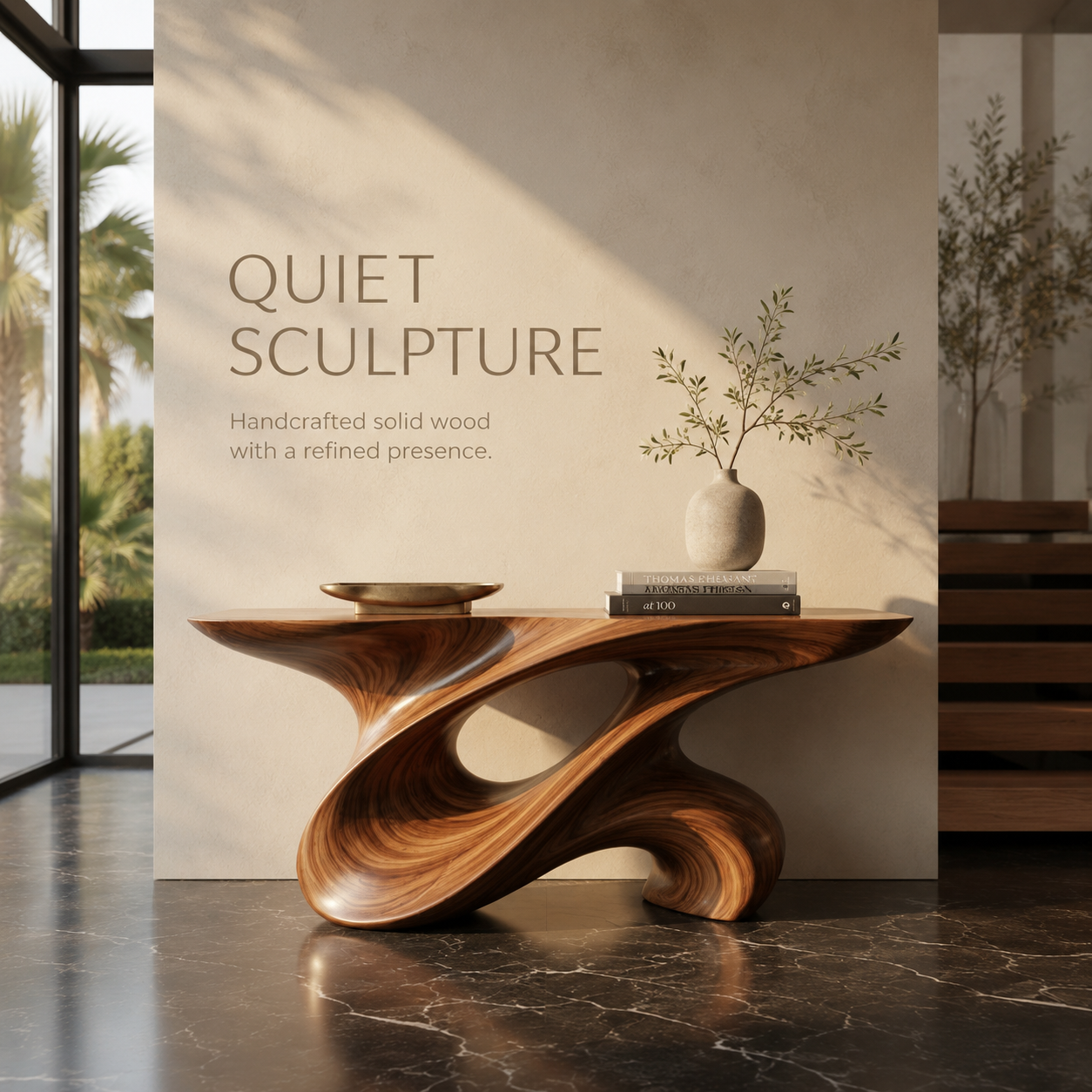 Vesper Soft Curve Console Table - product detail 1