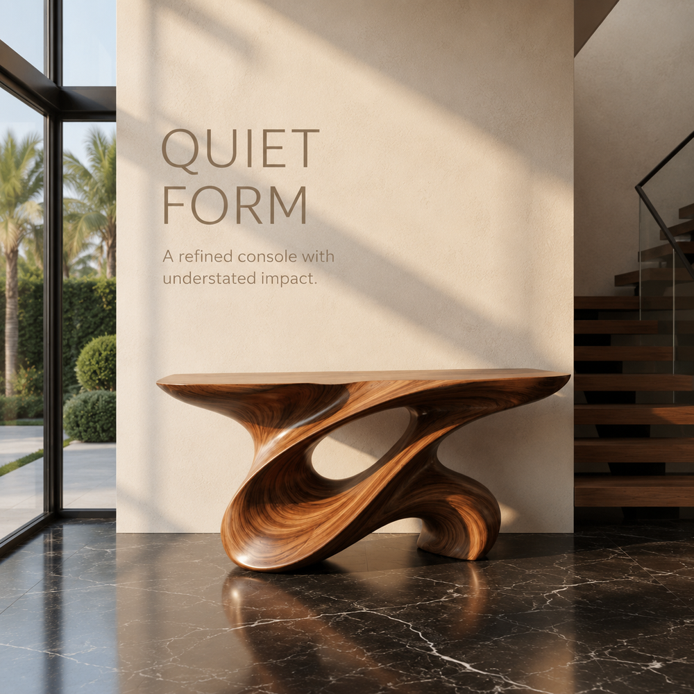 Vesper Soft Curve Console Table - product detail 3