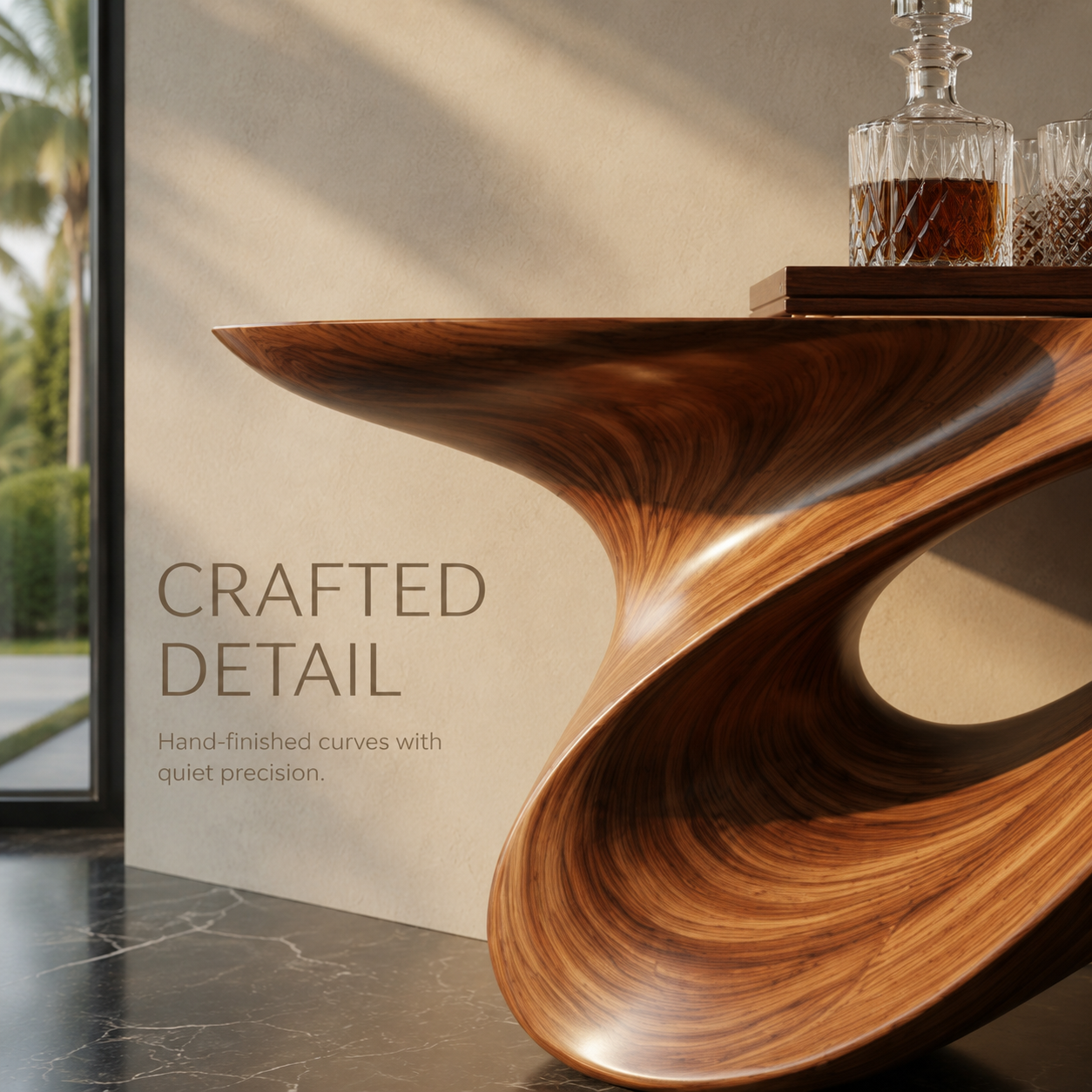 Vesper Soft Curve Console Table - product detail 6