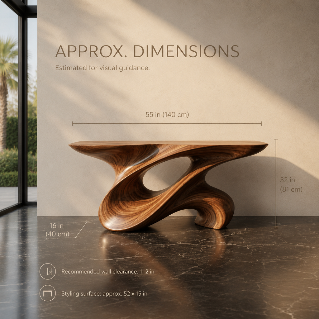 Vesper Soft Curve Console Table - product detail 8