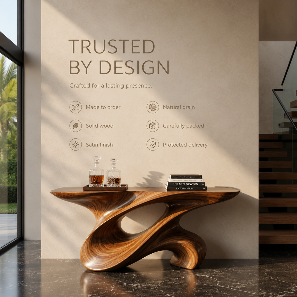 Vesper Soft Curve Console Table - product detail 9