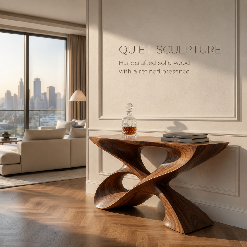 Elara Hollow Form Console Table - product detail 1