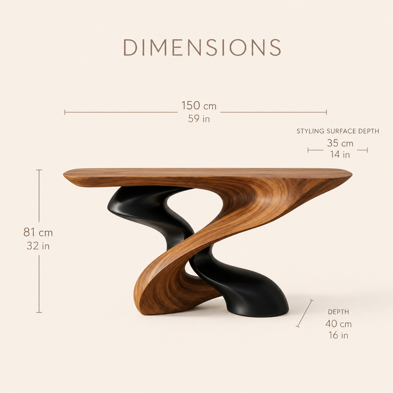 Celine Cloud Edge Console Table - product detail 8