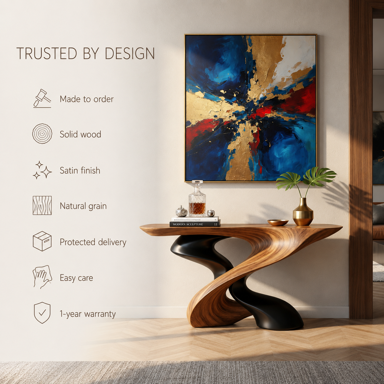 Celine Cloud Edge Console Table - product detail 9