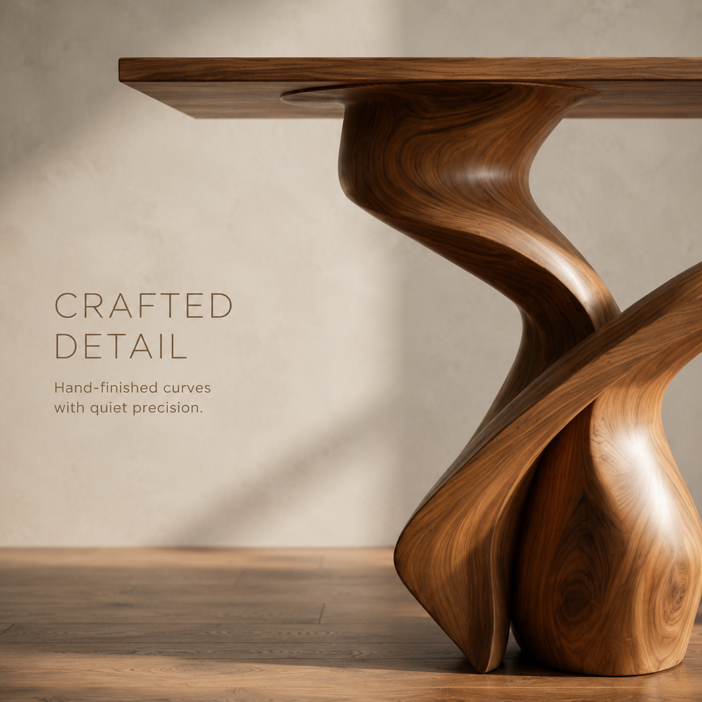 Isla Wave Base Console Table - product detail 5