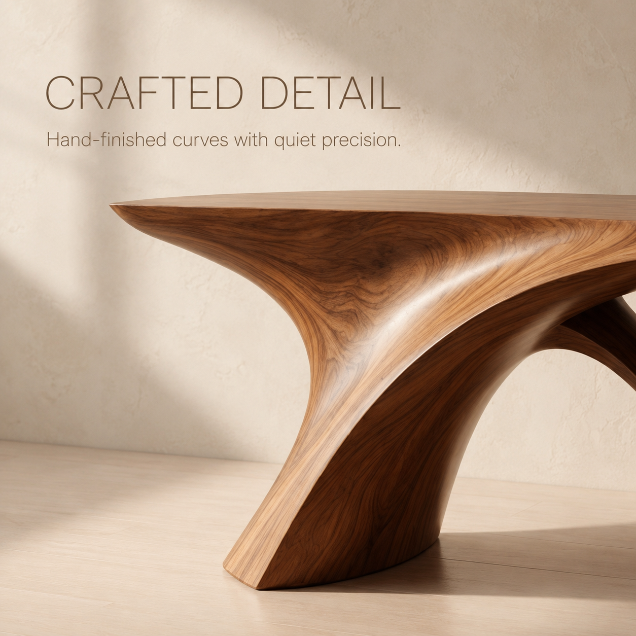 Mira Satin Wood Console Table - product detail 5