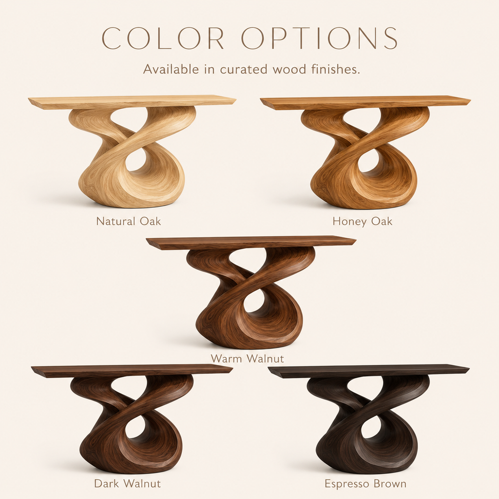 Dune Sculptural Hall Console Table - Color Options