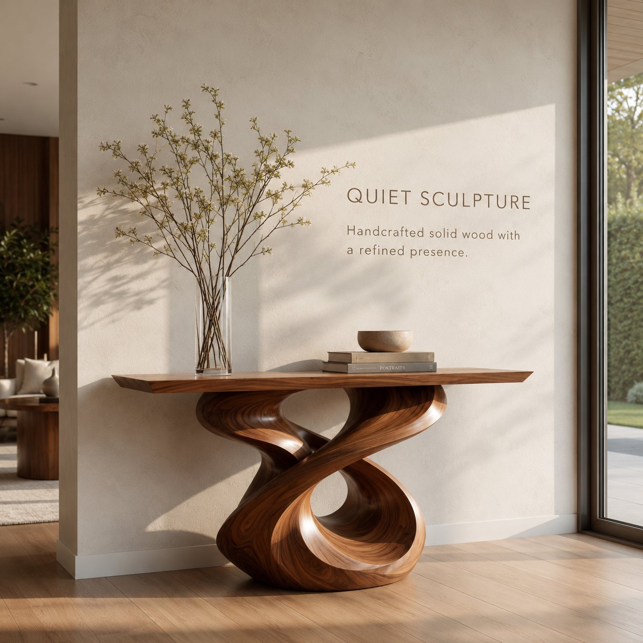 Dune Sculptural Hall Console Table - product detail 1