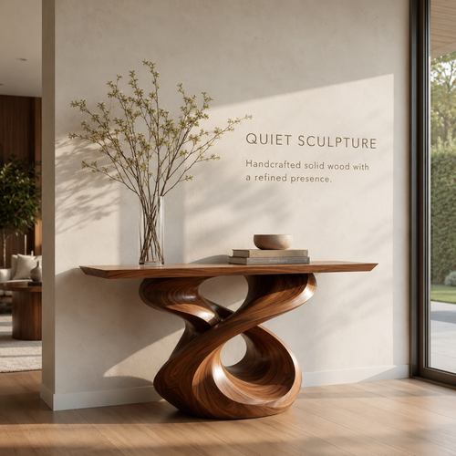 Dune Sculptural Hall Console Table - product detail 1