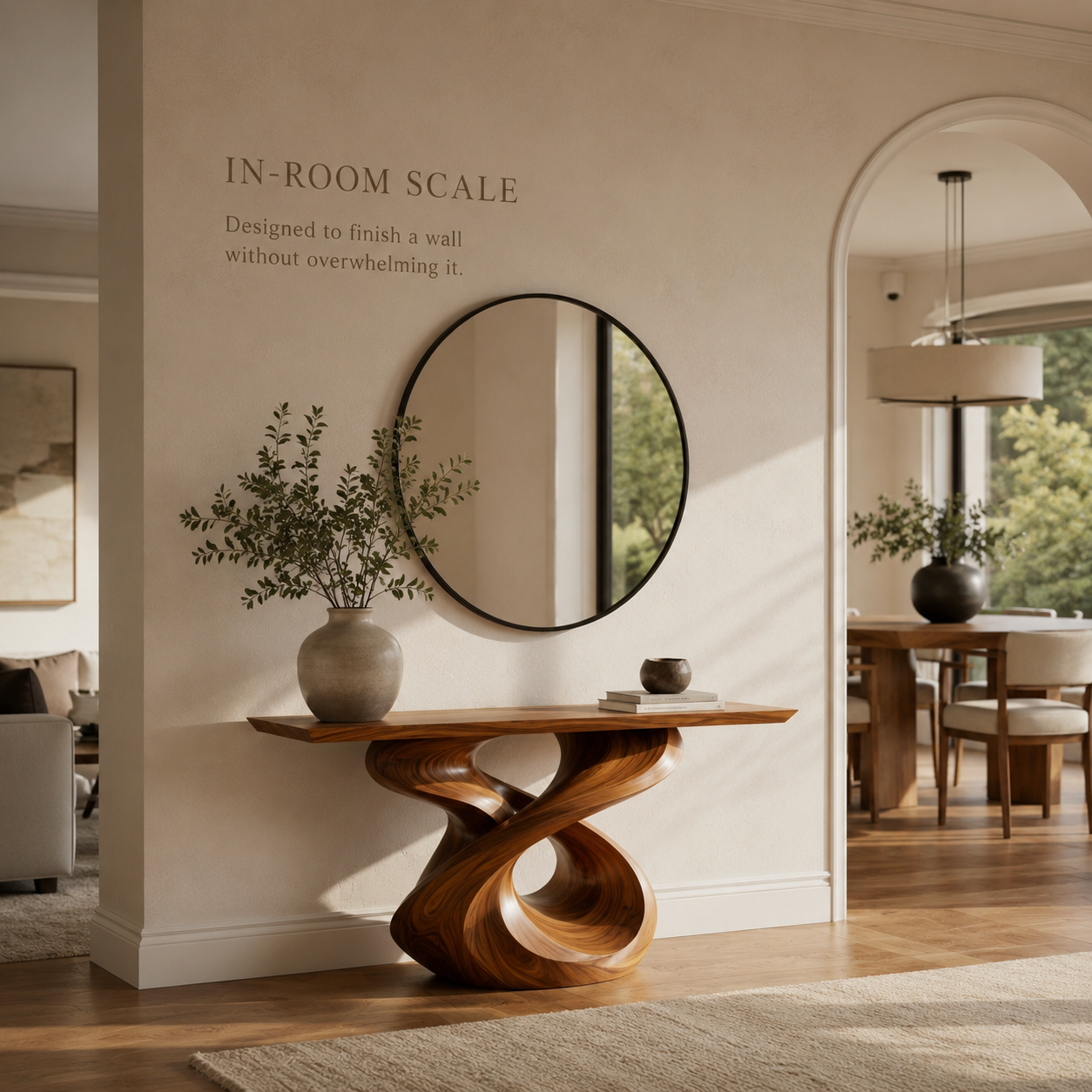 Dune Sculptural Hall Console Table - product detail 3