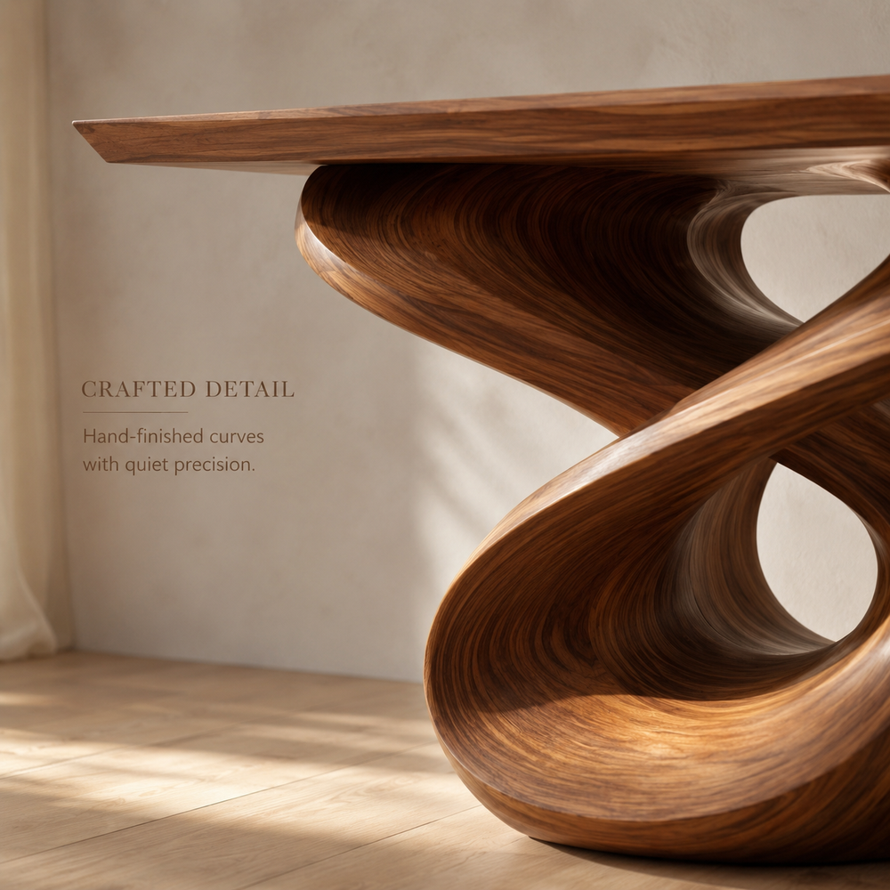Dune Sculptural Hall Console Table - product detail 5