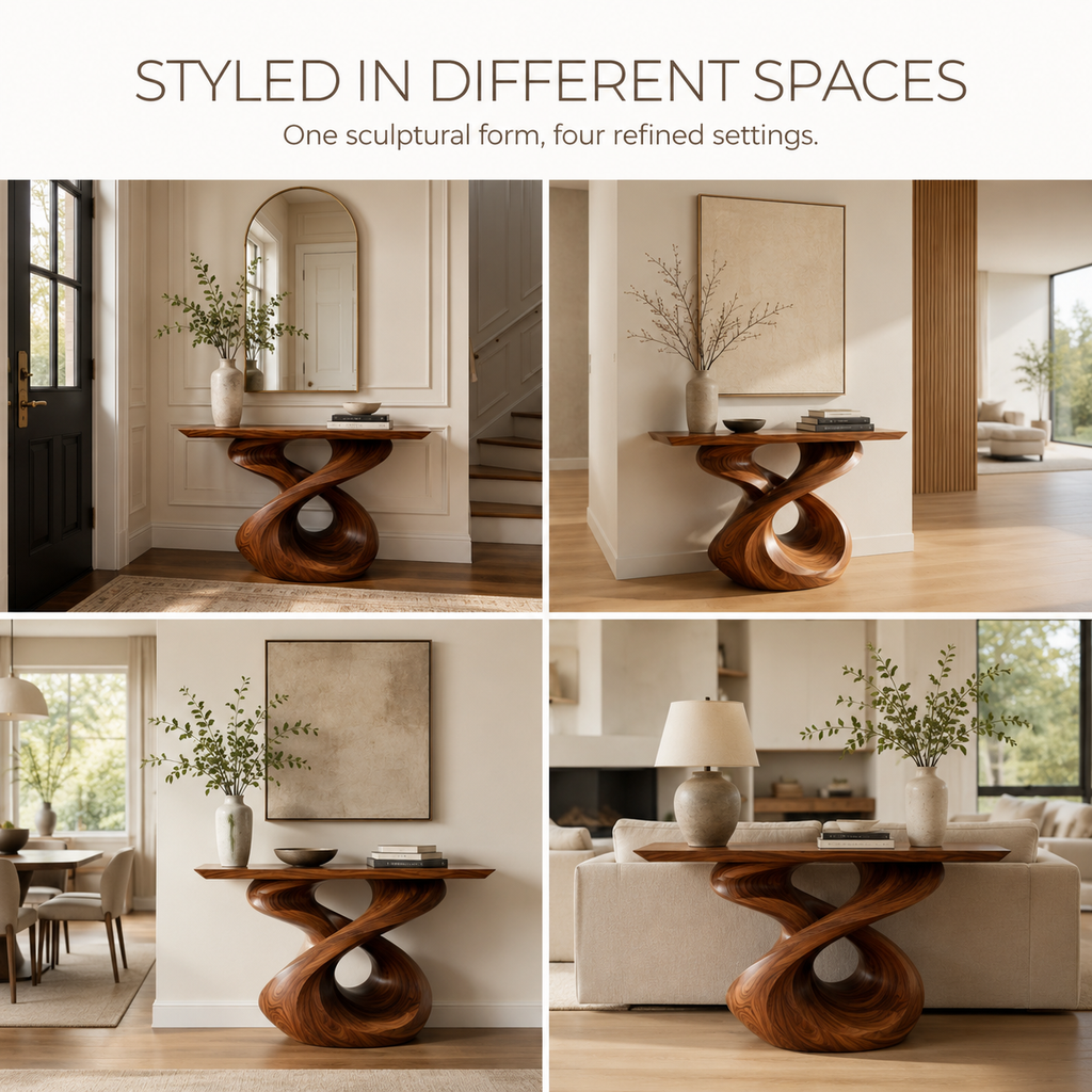 Dune Sculptural Hall Console Table - product detail 9