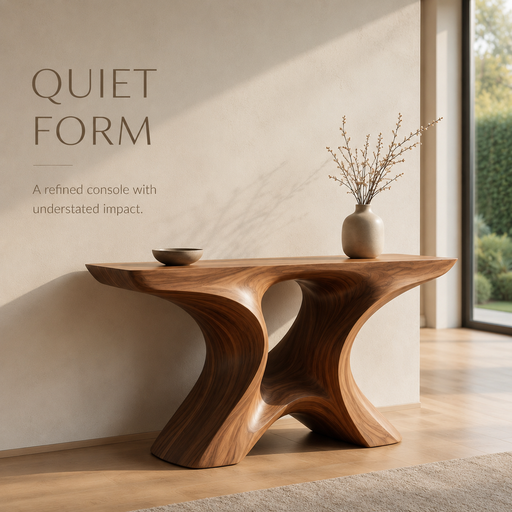 Nera Rounded Living Console Table - product detail 2