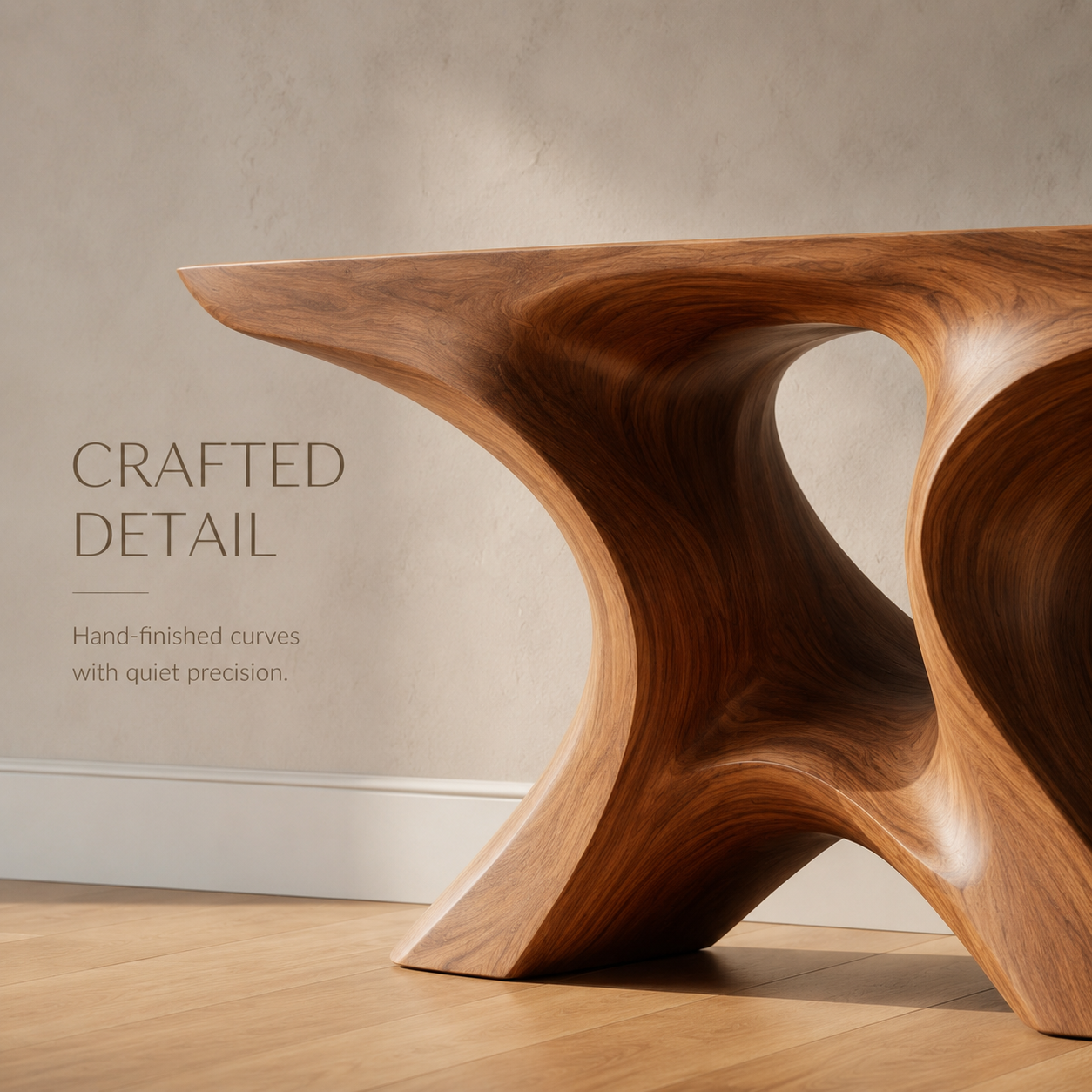 Nera Rounded Living Console Table - product detail 5