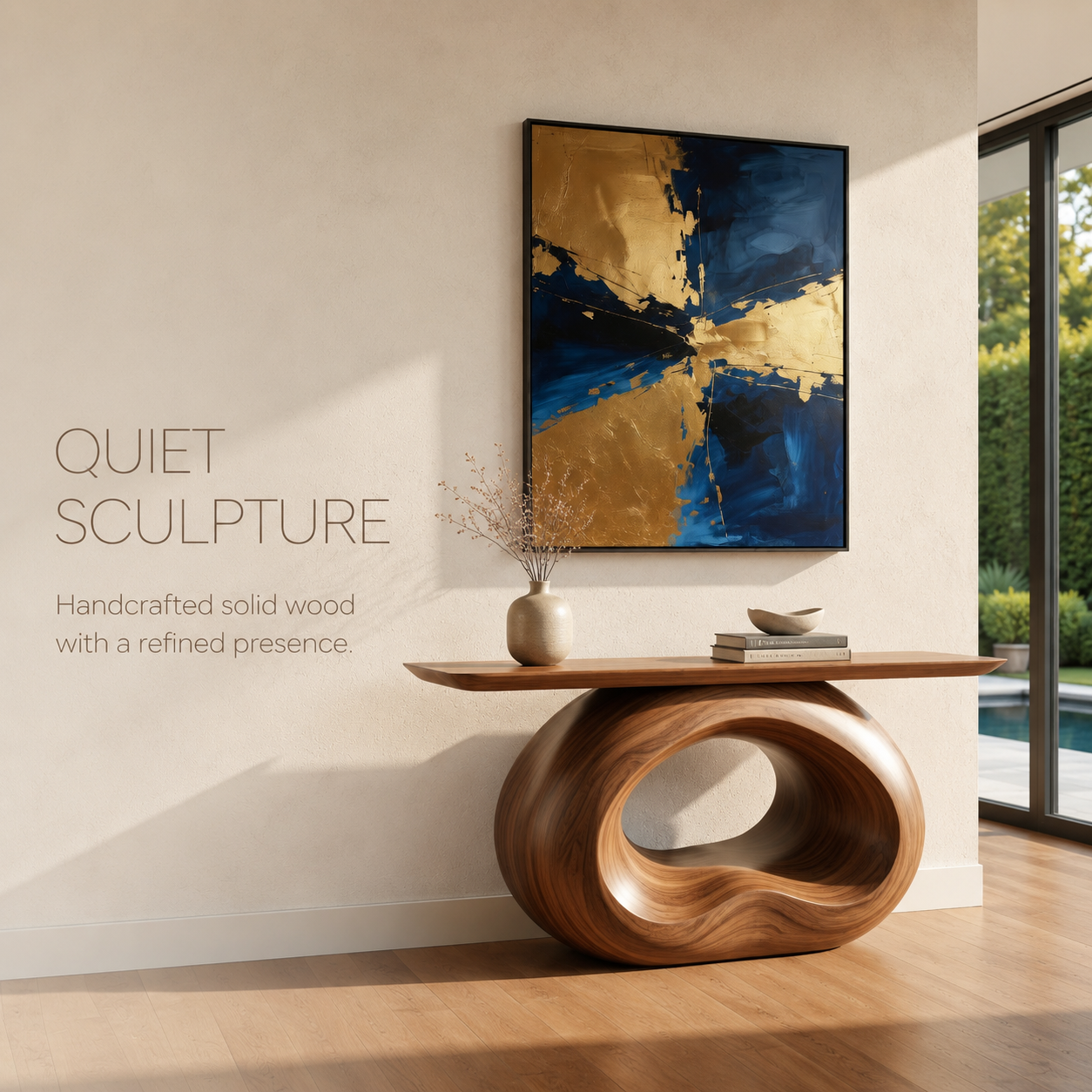 Koa Soft Edge Console Table - product detail 1