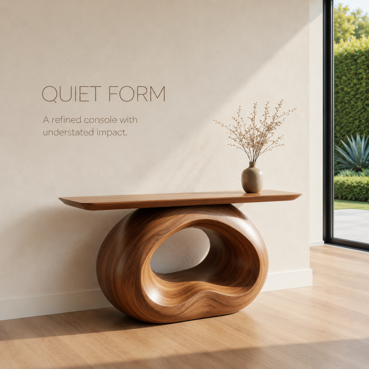 Koa Soft Edge Console Table - product detail 2
