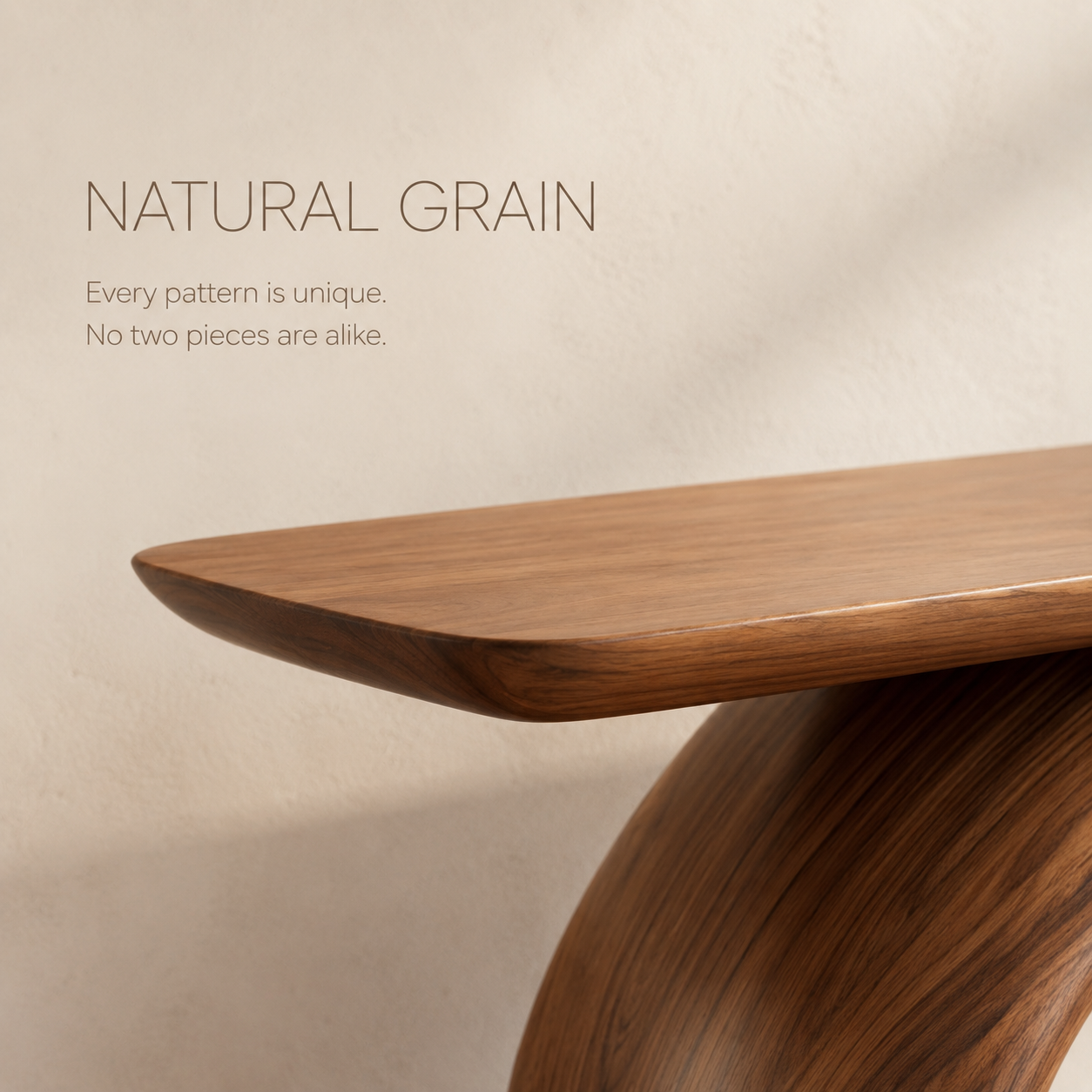Koa Soft Edge Console Table - product detail 4