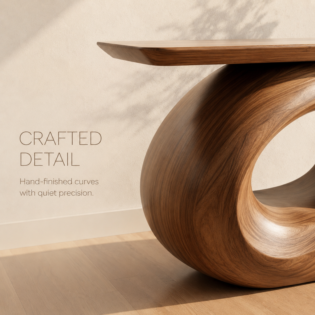 Koa Soft Edge Console Table - product detail 5