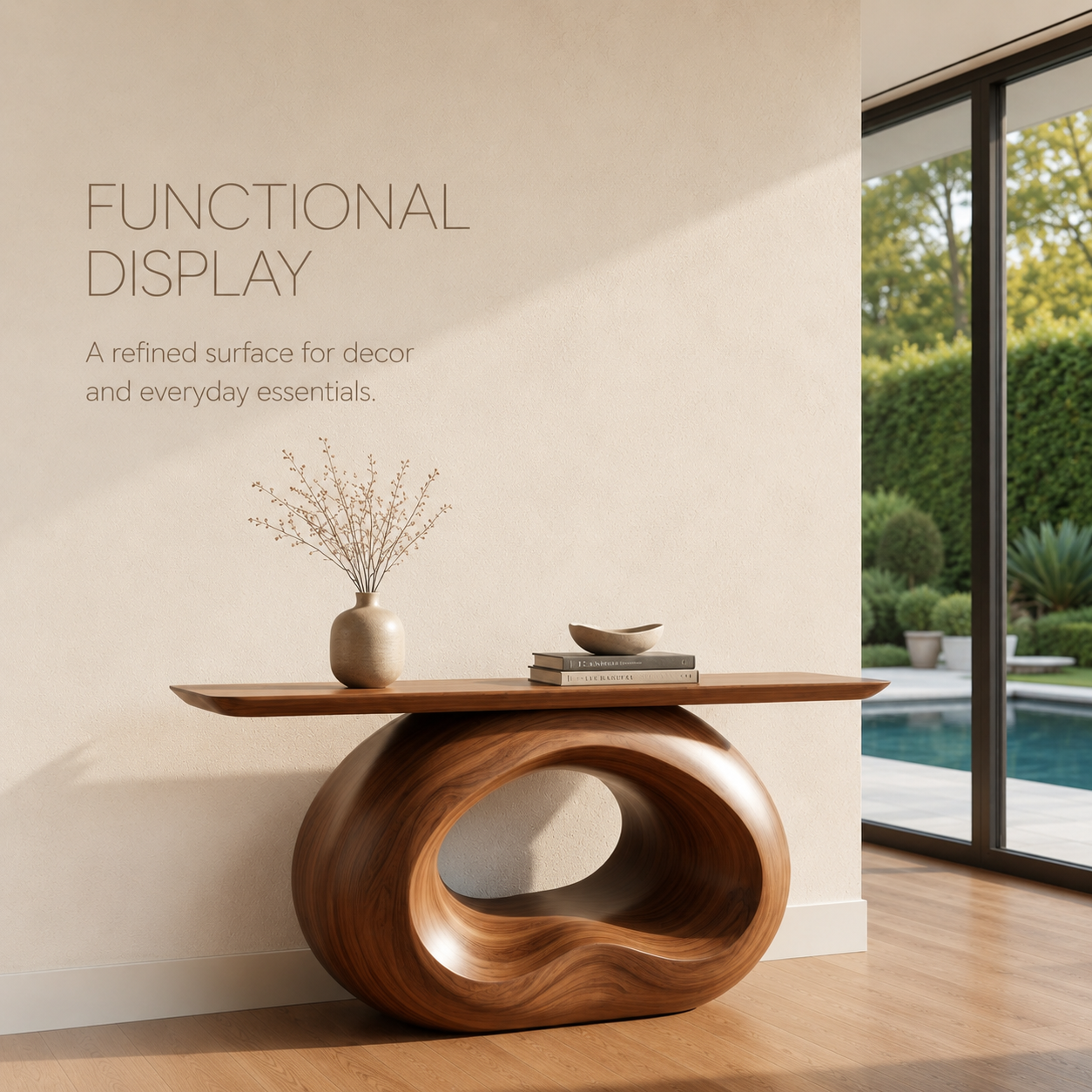 Koa Soft Edge Console Table - product detail 6