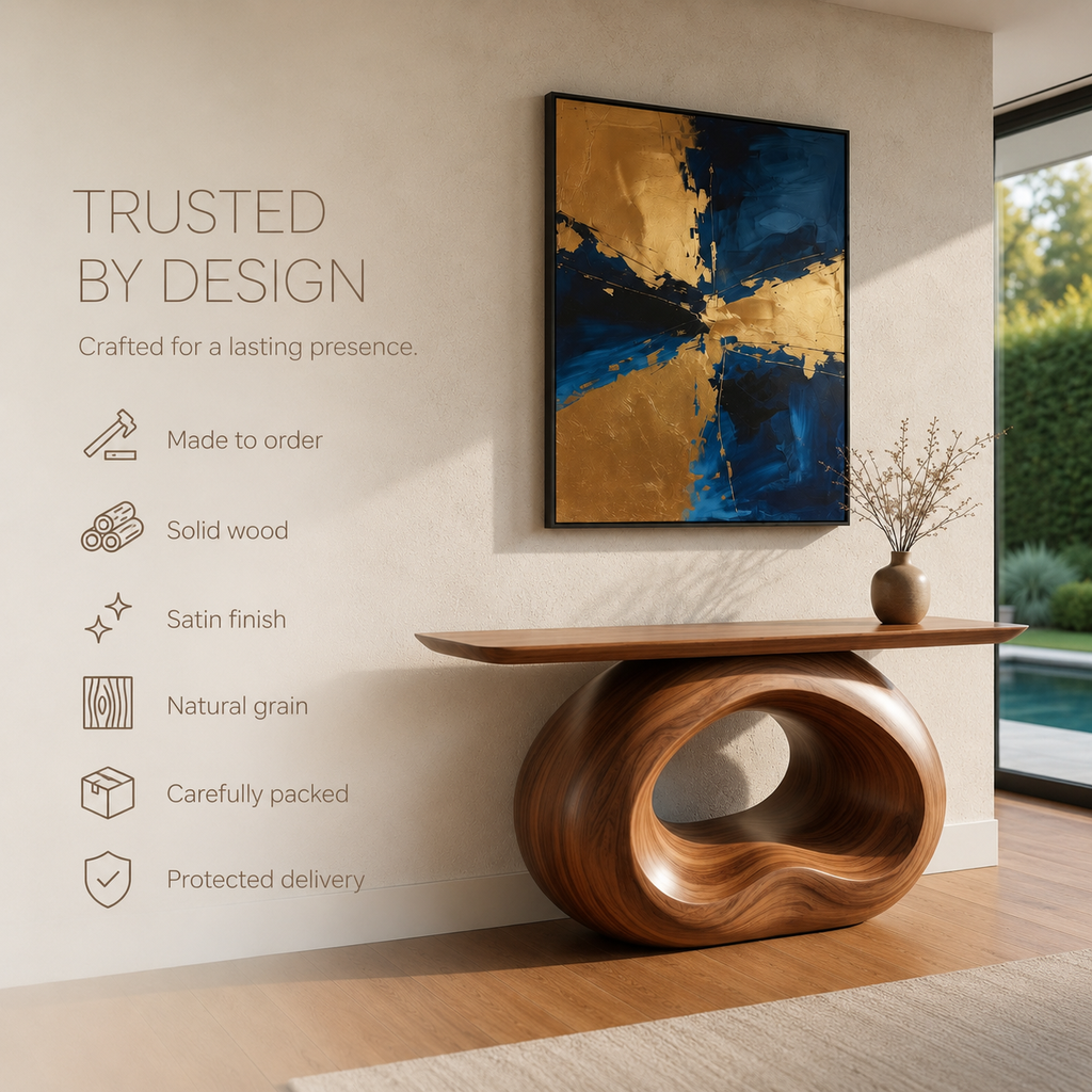 Koa Soft Edge Console Table - product detail 8
