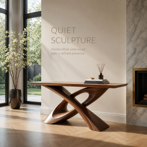 Oriel Pebble Edge Console Table - product detail 2
